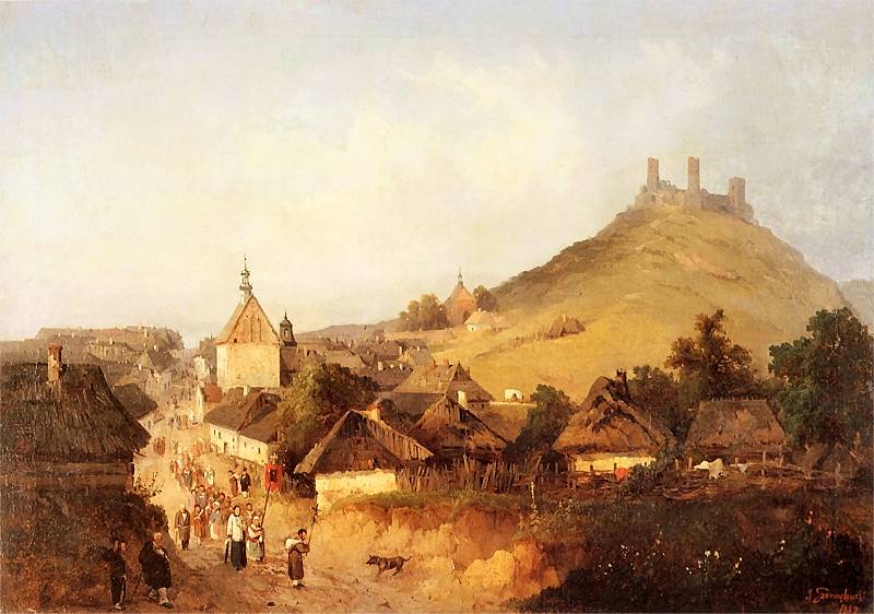 Chęciny — dawny widok